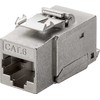 Goobay 90863, Plokščias, Sidabrinis, RJ-45, IDC, Moteriškas, 10GBase-T