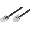 Goobay GOOBAY 10x Modulinis prijungimo kabelis 10m juodas RJ11 / RJ14 kištukas 6P4C iki RJ45 kištukas 8P4C DSL modemo/maršrutizatoriaus prijungimui prie skirstytuvo - 68578