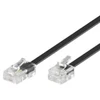 Goobay Modulinis telefono kabelis, 15 m, 15 m, RJ-45, RJ-11/RJ-14, Juodas, Vyrinis, Vyrinis