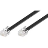 Goobay Modulinis telefono kabelis, 6 m, 6 m, RJ-12, RJ-12, Juodas, Vyriškas, Vyriškas