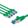 Goobay CAT 6A kabelis krosowy, S/FTP (PiMF), 2 m, žalia, komplektas 5 - Długość kabla 2 m (RB69364)