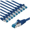 Goobay Tinklo kabelis CAT 6A, S/FTP (PiMF), 5 m, mėlynas, rinkinys iš 10 vnt.