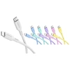 Goobay Pastel Power Pack rinkinys su 6 USB-C silikono kabeliais, 1,5 m, mėlyna, rožinė, lila, turkio, balta, geltona
