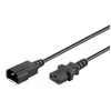 Goobay Prailginimo laidas su C13 lizdu ir C14 kištuku, 1 m, juodas, 1 m, IEC C14, IEC C13, H05VV-F3G, 250 V