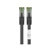 Goobay RJ45 (CAT 6A, 500 MHz) patch kabelis su CAT 8.1 S/FTP žaliu kabeliu, juodas, 10m, 10 m, Cat8.1, S/FTP (S-STP), RJ-45, RJ-45, juodas