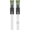 Goobay RJ45 (CAT 6A, 500 MHz) pataisymo kabelis su CAT 8.1 S/FTP neapdorotu kabeliu, baltas, 7,5 m, 7,5 m, Cat8.1, S/FTP (S-STP), RJ-45, RJ-45, Baltas