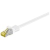 Goobay RJ45 jungiamasis laidas CAT 6A S/FTP (PiMF), 500 MHz, su CAT 7 žaliu kabeliu, baltas, 15 m, 15 m, Cat7, S/FTP (S-STP), RJ-45, RJ-45, baltas