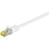 Goobay RJ45 jungiamasis laidas CAT 6A S/FTP (PiMF), 500 MHz, su CAT 7 žaliu kabeliu, baltas, 1 m, 1 m, Cat7, S/FTP (S-STP), RJ-45, RJ-45, baltas