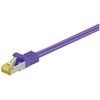 Goobay RJ45 pataisomasis kabelis, CAT 6A S/FTP (PiMF), 500 MHz su CAT 7 neapdorotais kabeliais, violetinė – laido ilgis 1,5 m