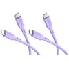 Goobay USB kabelių rinkinys, 2 silikoniniai USB-C kabeliai, 1,5 m, alyvinės spalvos