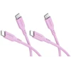 Kabelis USB Goobay Rinkinys 2 silikonowych kabli USB-C, 1,5 m, pink
