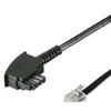 Goobay GOOBAY 10x TAE-F prijungimo kabelis 3 metrai Juoda TAE-F jungtis prie RJ11 / RJ14 jungties 6P4C įrenginiams su SIEMENS/TELEKOM PIN kodu - 50236