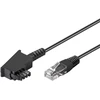 Goobay TAE-F kabelis DSL/VDSL, 30m, 30 m, TAE (F), RJ-45, Juodas, Vientisas, Vientisas