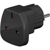 Goobay kelioninis adapteris iš JK į ES, juodas, F tipas, G tipas (JK), tiesus, tiesus, 250 V, 13 A
