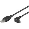 Goobay Kabelis USB A kištukas – micro USB B kištukas kampinis 1.8m