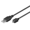 Goobay USB 2.0 Hi-Speed laidas, juodas, 1,8 m, 1,8 m, USB A, Mini-USB B, USB 2.0, 0,48 Gbit/s, juodas