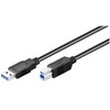 Goobay USB 3.0 SuperSpeed kabelis, juodas, 5 m, 5 m, USB A, USB B, USB 3.2 Gen 1 (3.1 Gen 1), 5 Gbit/s, juodas