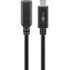 Goobay USB-C prailginimo kabelis USB 3.2 2-oji karta, 1 m, juodas, 1 m, USB C, USB C, USB 3.2 Gen 2 (3.1 Gen 2), 10 Gbit/s, juodas