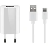 Goobay USB-C įkroviklio rinkinys, 5 W, maitinimo blokas su USB-C kabeliu, 1 m, balta, skirta naudoti patalpose, AC, 5 V, 1 m, balta