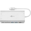 Goobay USB-C aukščiausios kokybės daugiafunkcis adapteris, USB Type-C, 3.5mm, HDMI, RJ-45, USB 3.2 Gen 1 (3.1 Gen 1) Type-A, USB Type-C, VGA, SD, 5000 Mbit/s, 30 Hz, Sidabrinis