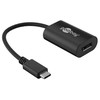 Goobay USB-C į DisplayPort. Adapteris. Juodas. 0,2 m