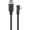 Goobay USB-C 90 ° - USB-A laidas, 2 m