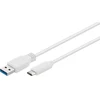 Goobay 67185, 0,5 m, USB A, USB C, 3.2 Gen 1 (3.1 Gen 1), 5000 Mbit/s, balta
