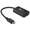 Goobay USB-C į VGA adapteris, juodas, 0,2 m, 0,2 m, USB Type-C, VGA (D-Sub), kištukas, lizdas, tiesus