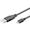 MicroUSB B-A laidas 2.0 Hi-Speed ​​​​Goobay juodas - 0.6m
