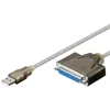 Goobay USB spausdintuvo kabelis, permatomas, 1,5 m, permatomas, USB Type-A, D-Sub, 1,5 m, kištukas/lizdas, 1 vnt.