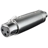 Goobay XLR adapteris, RCA lizdas į XLR lizdą - XLR lizdas (3 kontaktų) > RCA lizdas