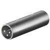 Goobay XLR adapteris/jungtis, kištukas į kištuką, cinko lydinys, nikeliuotas, XLR, XLR, sidabrinis
