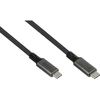 Kabelis USB Good Connections USB-C - USB-C 1 m Pilka (2402-T010A)
