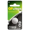GP Battery GP baterijos ličio elementas CR2025, Vienkartinė baterija, CR2025, Litis, 3 V, 1 vnt., Nerūdijantis plienas