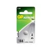 GP Battery GP Baterijos Šarminės Elementai 186, Vienkartinės baterijos, Šarminės, 1,5 V, 1 vnt., Nerūdijančio plieno, 4,2 mm