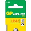 GP Battery GP Baterijos Šarminės Elementai 186, Vienkartinės baterijos, Šarminės, 1,5 V, 1 vnt., Nerūdijančio plieno, 4,2 mm