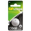 GP Battery GP Baterijos Ličio Elementai Ličio CR2430 - 1, Vienkartinės baterijos, Ličio, 3 V, 1 vnt., Nerūdijančio plieno, 3 mm