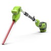 Teleskopinės gyvatvorių žirklės Greenworks G40PHAK2; 40 V; 1x2,0 Ah; 51 cm ilgio; akumuliatorinės