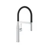 Grohe virtuves izlietnes maisītājs Essence Profi ar izvelkamu dušu, hroms/matēts juodas