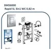 Grohe „Rapid SL“ paslėptas bakelis, 82 cm montavimo aukštis, įskaitant mygtuką