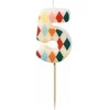 Party Deco PartyDeco gimtadienio žvakė Nr. 5, rombo formos, 55 cm, mišinio spalva 67240