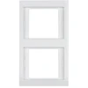 Hager Polo 13237009 K.1 Dvigubas vertikalus rėmas sniego baltas13237009
