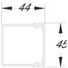 Hager Polo BA64004007030B tehaselito šukuotas kanalas BA6 40x40mm PVC pilkas BA64004007030B /2m/