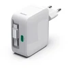 Hama GaN 65W PD/QC su ištraukiamu laidu, 2x USB-C, balta