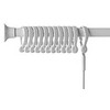 Handelsfirmaet Van Der P. ApS Erica2000 slankiojantis strypas - 70-170 cm, komplekte su 12 žiedų ir 2 rozetėmis, BALTA