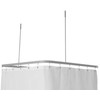 NAGA P2001 Skinne 90x90x90cm komp S - Profil2001 FladSkinne 8x25mm U:90x90x90cm m.2 x loftstøt. Sø