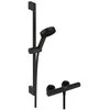 Hansgrohe HG Pulsify Select S - Brusesystem 105 m termostatas ir šepečio atrama 65 cm kilimėlis, juodas