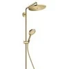 Hansgrohe Croma Select S 280 1jet termostatinė dušo sistema su rankiniu dušeliu Raindance Select S 120 3jet. polished auksinis optic