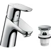 Hansgrohe FOCUS 70 praustuvo maišytuvas su atverčiamu kamščiu