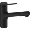 Hansgrohe virtuves izlietnes maisītājs ar izvelkamu dušu Zesis M33-150 2jet, matēts juodas + sBox